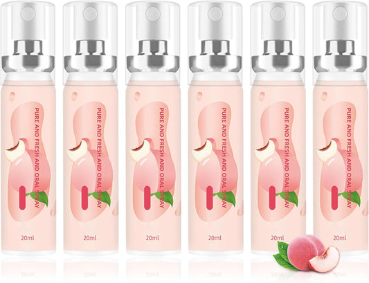 6PCS Oral Breath Spray, Fruit Flavor Mouth Spray Breath Freshener Oral Care, Portable Long Lasting Refreshing Mouth Spray