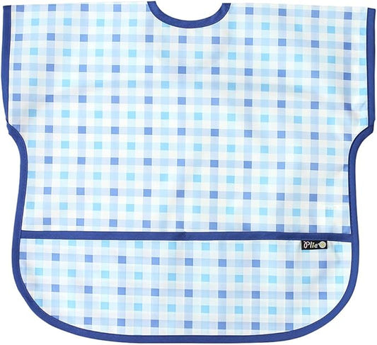 Short Sleeve Waterproof Bib for Toddlers – Easy Clean Feeding Apron for Mealtime, Daycare, Self-Feeding, Lightweight