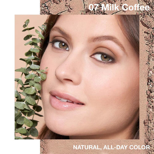 Single Cream Eyeshadow,Milk Coffee Matte Eye shadow Pallette,Waterproof&Long Lasting Mini Eyeshadow,Soft Matte Eye Makeup,Vegan & Cruelty-Free Eye shadow for Brown Blue Green Eyes #07