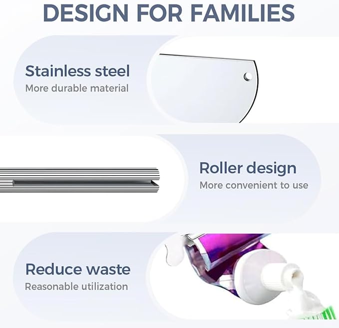 Stainless Steel Tube Squeezer Key - Metal Toothpaste & Lotion Roller, Handheld Beauty Salon Tool for Maximizing Hair Products, Creams and Home Use, Durable Last Drop Saver, 3.3 x 1.4 Inches (6)