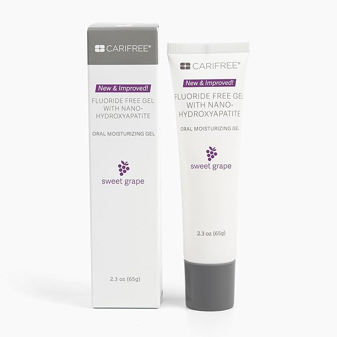 CariFree Fluoride Free Gel, Sweet Grape Flavor, Nano Hydroxyapatite Toothpaste, Neutralizes pH, Freshens Breath & Moistens Mouth, Dentist Recommended for Oral Care (2.3 Ounce (Pack of 2), Sweet Grape)