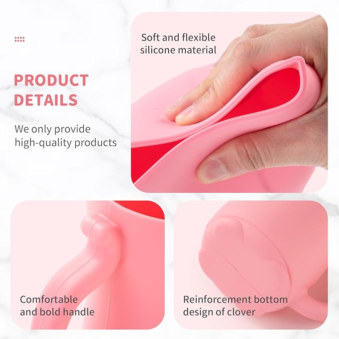 Baby Bath Rinse Cup Shower Shampoo Bowl Water Bath Bucket, Toddler Bath Toys Cup Water Containers Wash Essentials (Cat-Melon)