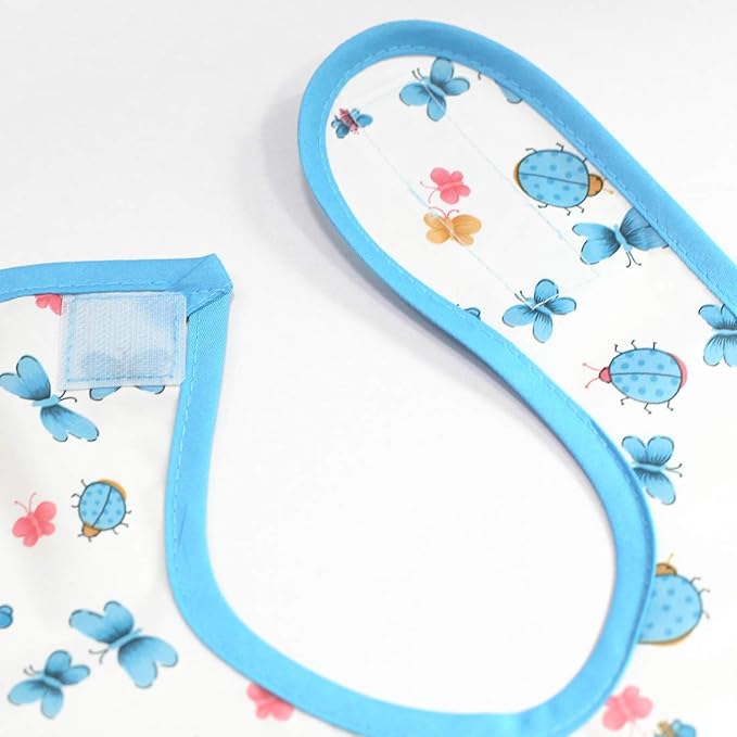 Full Coverage Waterproof Feeding Bib for Toddlers – Extra Long Apron Bib for Mealtime, Self-Feeding, High Chairn