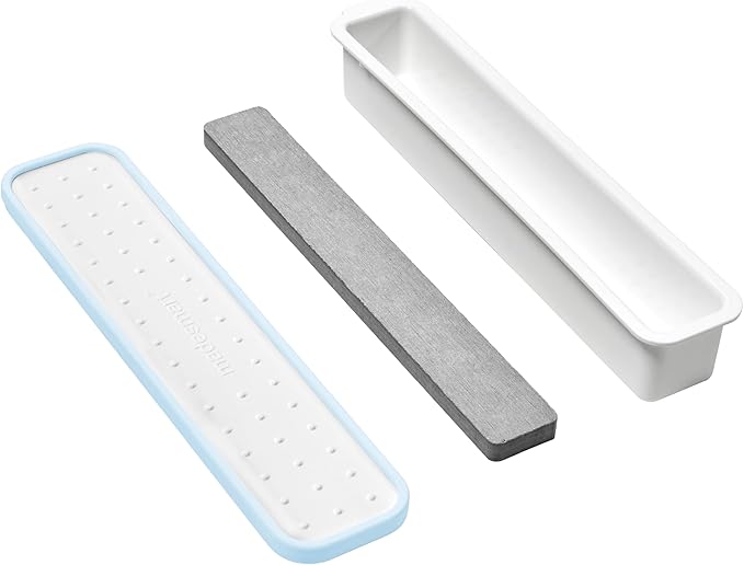 madesmart Travel Toothbrush Case, Drying Stone Technology, Top for Travel, Eco-Friendly Organizer for Bathroom, Quick-Dry, Durable & Easy to Clean, Carbon