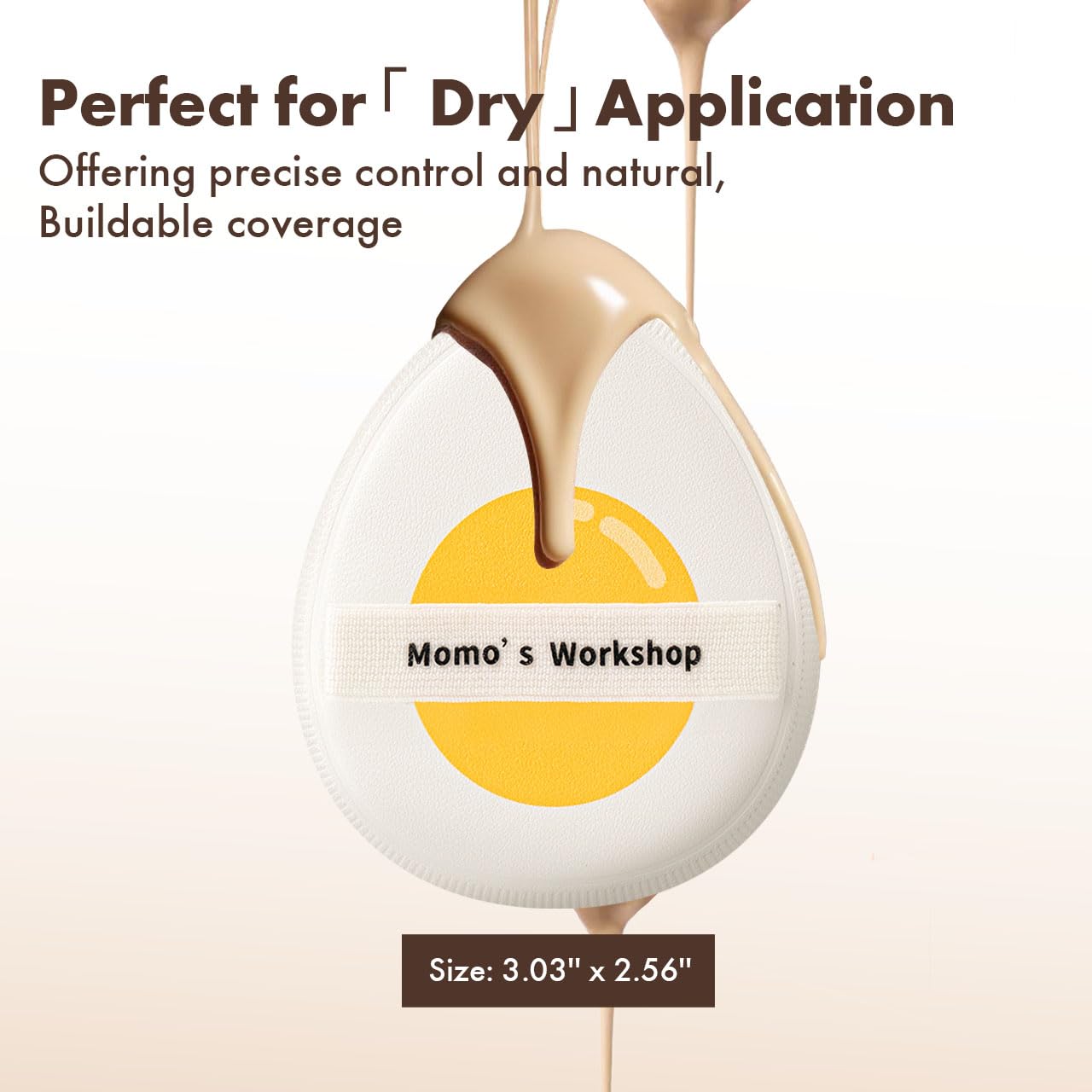 Momo’s Workshop Sun Egg Makeup Sponge Puff & Tomato Makeup Sponge Set - 2PC Medium Bounce Rubycell Foundation Puffs for Creamy Finish, Quick Blending, Comfortable for All Skin Types & Storage Case