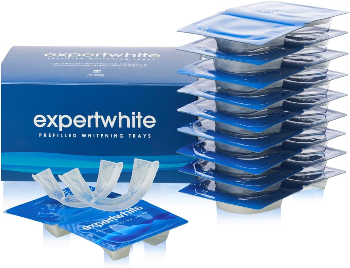 Max Glow Trays – 12HP Prefilled Teeth Whitening Trays – 10 Treatments, 12% Hydrogen Peroxide Gel. Custom-Fit. Enamel Safe. On-The-Go Better Than Strips. Suitable Sensitive Teeth.
