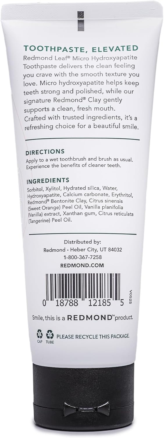 REDMOND Leaf Micro Hydroxyapatite Toothpaste Tube (Orange Vanilla)