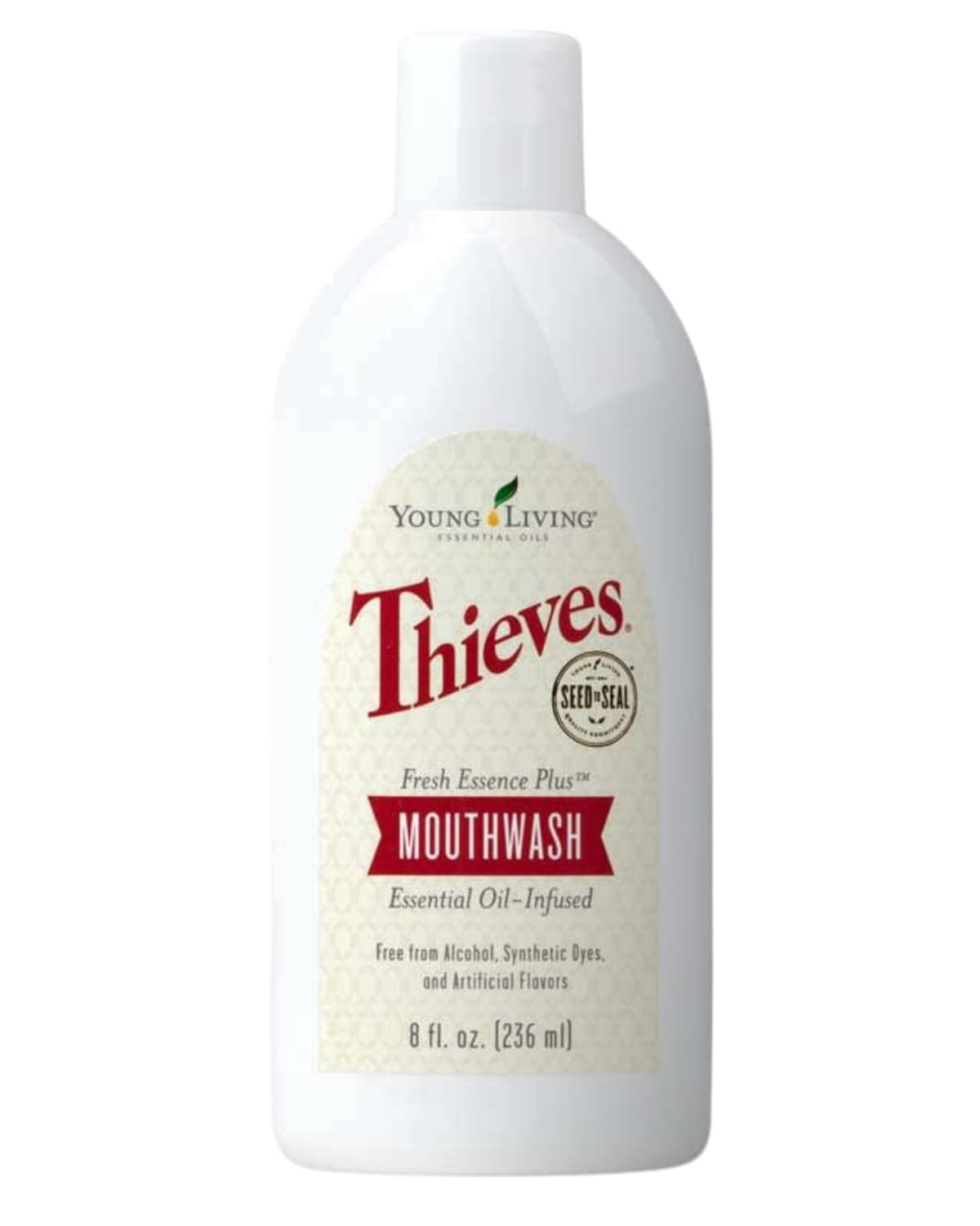 Young Living Thieves Fresh Essence Mouthwash | Alcohol-Free 8 fl oz Mouthwash Infused with Essential Oils | Gentle, Refreshing Oral Care for Long-Lasting Fresh Breath & Healthy-Looking Smile