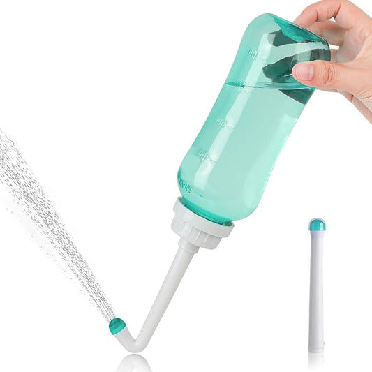 LIVE4COOL Peri Bottle for Postpartum Travel Bidet Perineal Care 16.9oz/500ml for Mom and Baby Clean,Portable Squeeze Bottle with 2 Rinse Tubes for Baby Female Menstruation Cleaning Lochia Hemorrhoids