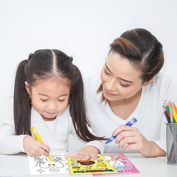 ArtCreativity Dental Coloring Book Kit for Kids - Includes 12 Mini Coloring Books and 12 Boxes of 4 Crayons Each - Fun Birthday Party Favors, Party Supplies, Great Gift Idea for Boys & Girls.