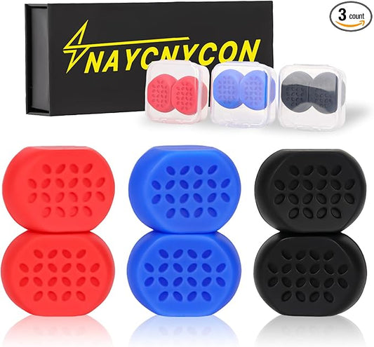 Jaw Exerciser - 3 Resistance Levels (6) Silicone Jawline Exerciser Tablets, Jawline Trainer for a More Contoured face!