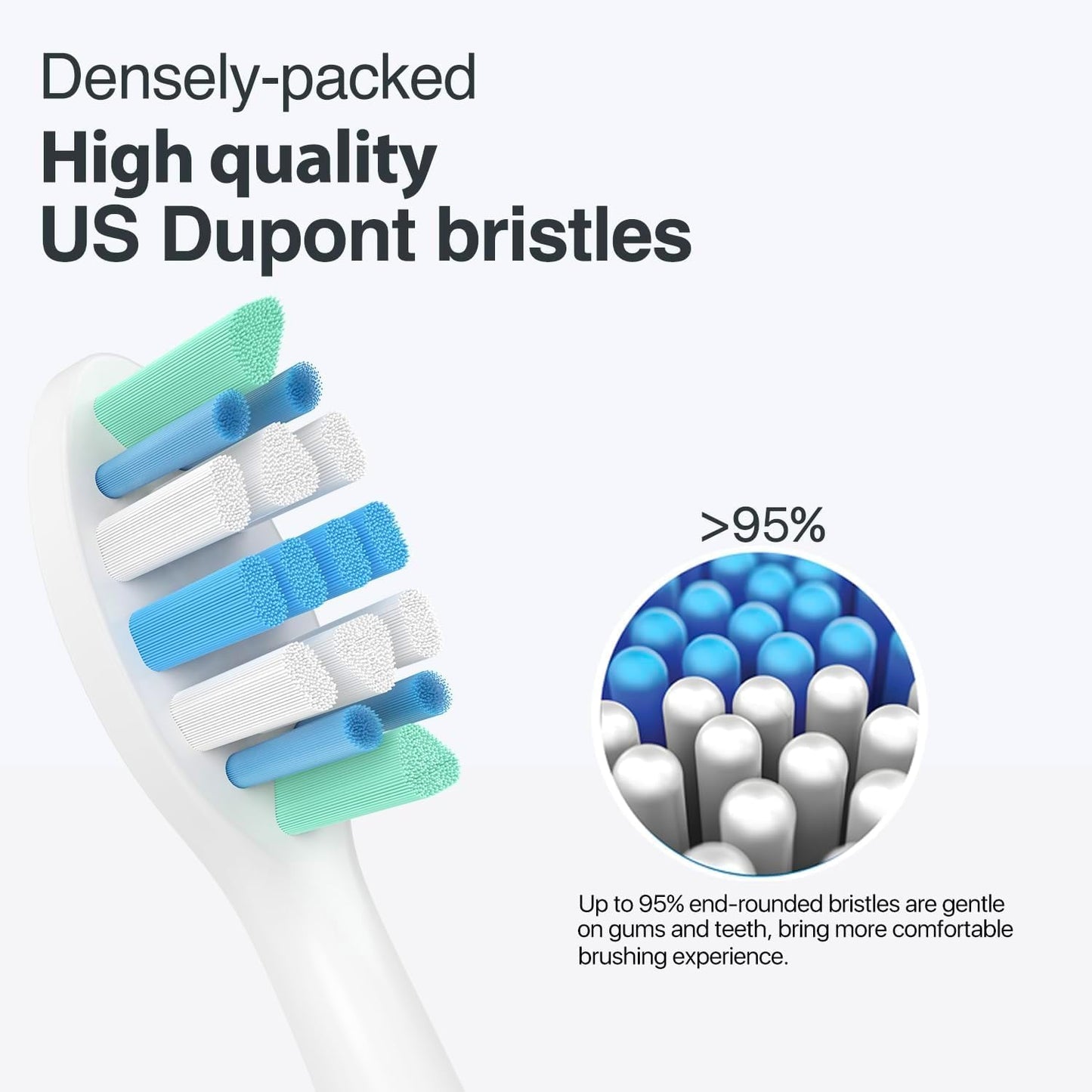 Electric Toothbrush Heads for Philips Sonicare Replacement Heads C1,C2,Replacement Brush Head Compatible with Phillips Sonicare Electric Toothbrushes, for Philips Sonic Care Brush,8 Pcs,4W+4B