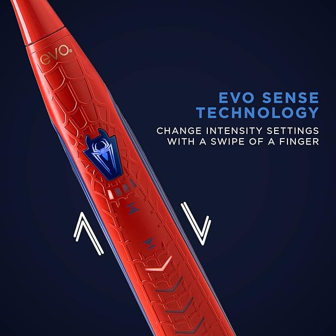 evo SPM-1 Rechargeable Sonic Toothbrush, Marvel Spider-Man, Marvel Comics, Marvel Gifts for Men, Mens Gift Set, Accessories Included - Standard Edition