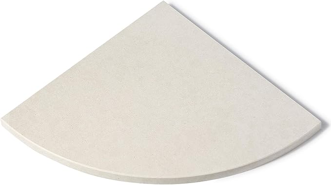 Koville Beige Natural Marble Corner Shower Shelf for Bathroom, 10'' Polished Marble Corner Shelves for Bath, Wall Mounted Stone Corner Shower Caddy, No Drilling Adhesive Shower Shelf - Rigel Yellow