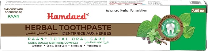 Hamdard Paan Total Oral Care Toothpaste – 200g / 7.05Oz | Herbal Ayurvedic Toothpaste with Paan Flavor | Fluoride-Free | Gum Care, Fresh Breath & Natural Oral Hygiene