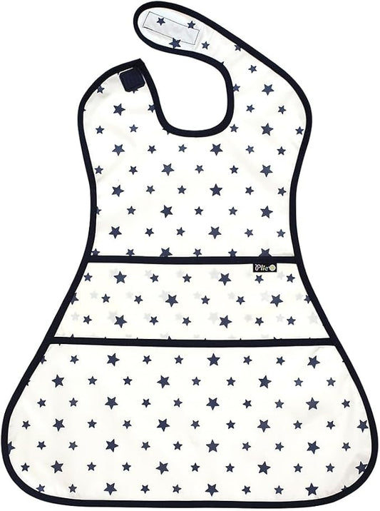 Full Coverage Waterproof Feeding Bib for Toddlers – Extra Long Apron Bib for Mealtime, Self-Feeding, High Chairn