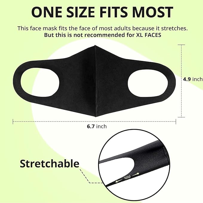 20PCS Light Weight Unisex Adult Fashion Face Covering, Reusable, Dust Proof, Washable, Cool Mixed Colors