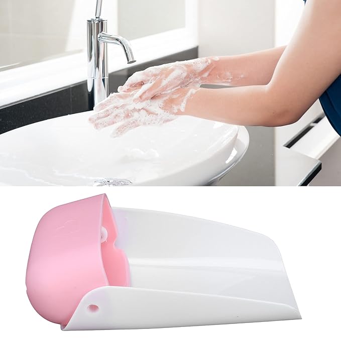 Pink Faucet Extender Cover for Kids - Sink Spout Attachment