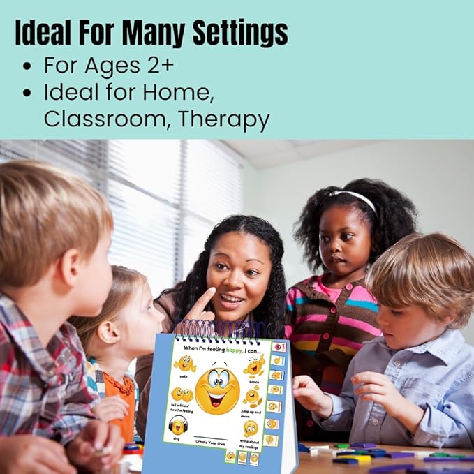 Thought-Spot I Know What to Do Flipbook | Emotions Wheel & Feelings Chart | Emotional Regulation Tool for Home, Class, Calm Down Corner | Helps Kids Learn Coping Skills | Autism Must-Have