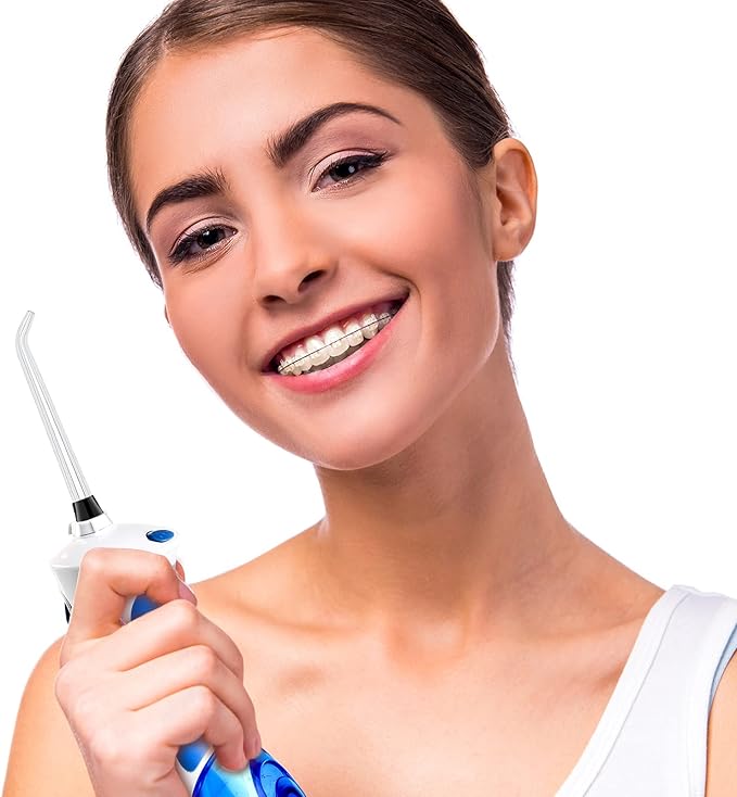 Nuanchu 8 Pieces Compatible with Waterpik Replacement Flossers Replacement Tips, Classic Jet Tips Flosser Refill Heads Replacement Heads for Water Toothpick (Classic Jet Tips)