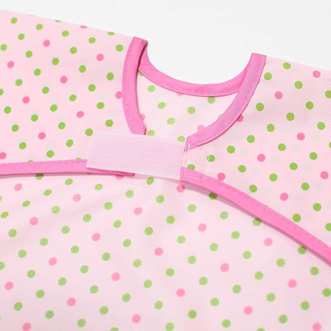 Long Sleeve Waterproof Bib for Toddlers – Soft Feeding Smock for Baby Mealtime, Self-Feeding,BPA-Free, Easy Clean