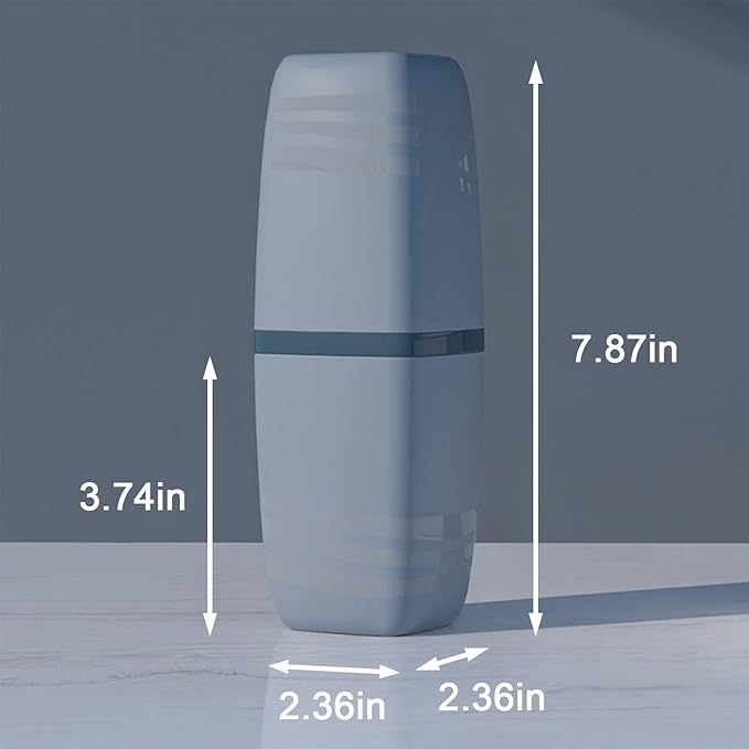 2PCS Blue Toothbrush Travel Case，Portable Multifunctional Toothbrush Holder，Travel Toothbrush Holder with Cover for Trip/Bathroom/Camping