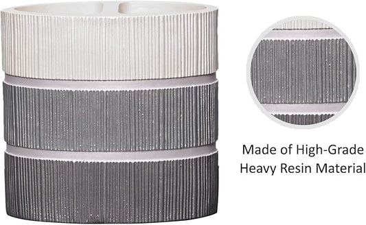 Zahari Home Modern Line Toothbrush Holder - Modern Western Design - Stylish Bathroom Essential - Luxury Decor for Toothbrushes and Toothpaste - Organize with Classic Charm