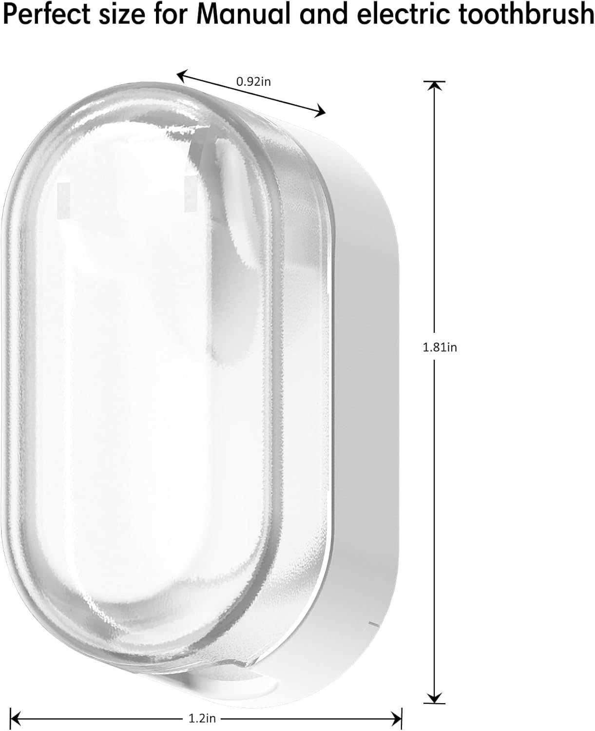 BALUCA 3 PCS Travel Toothbrush Head Covers Caps, Tooth Brush Protector Case Wall Mounted Hanging Rack Organizer for Travel, Camping, Bathroom, School, Business (White)