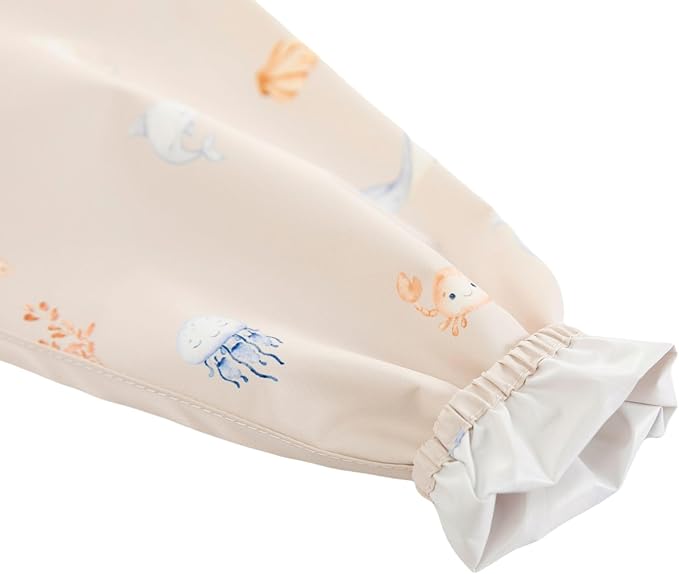 Ali+Oli Smock Bibs for Babies, BPA-Free Oeko-Tex Certified, Waterproof Baby Smock, Machine Washable, Toddlers Ages 6m+