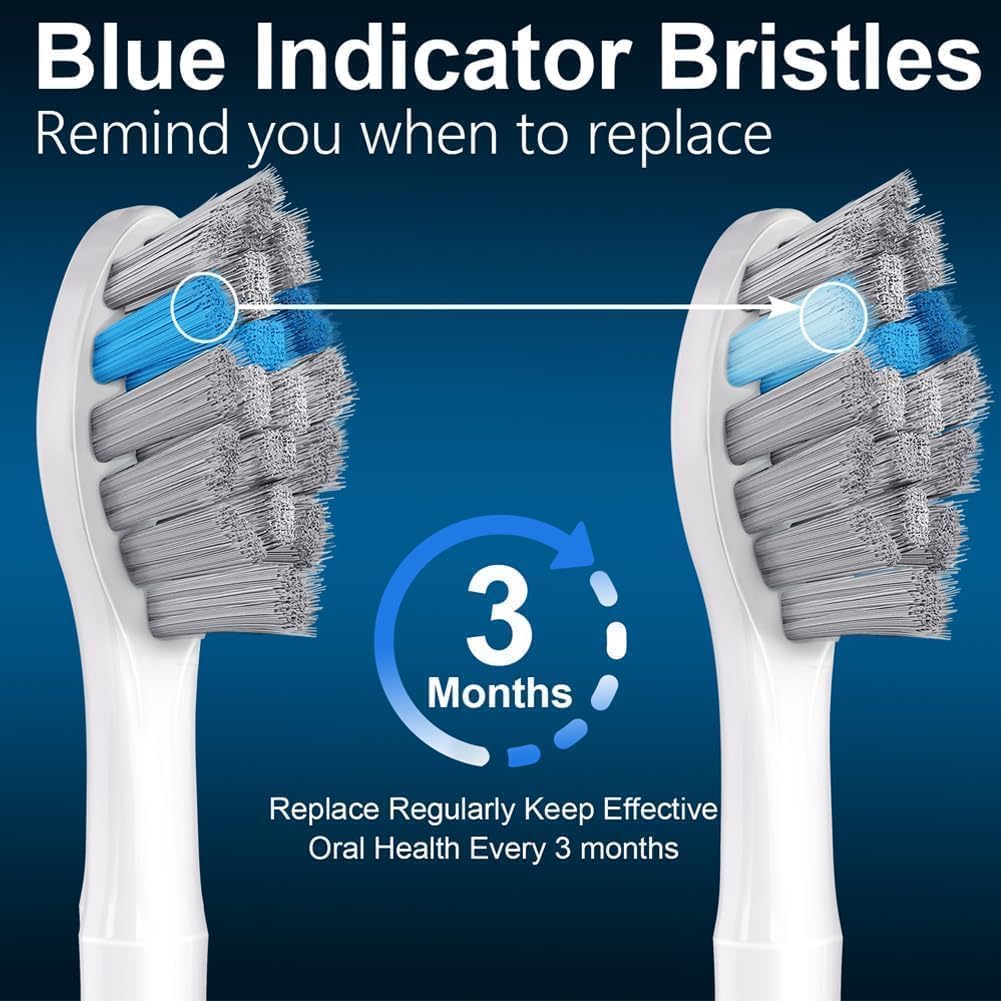 Replacement Toothbrush Heads Compatible with Philips Sonicare 5300 6500 6100 ProtectiveClean, HX6 HX9 C-2 Series Brush Heads Refills, Charcoal, 10 Pack