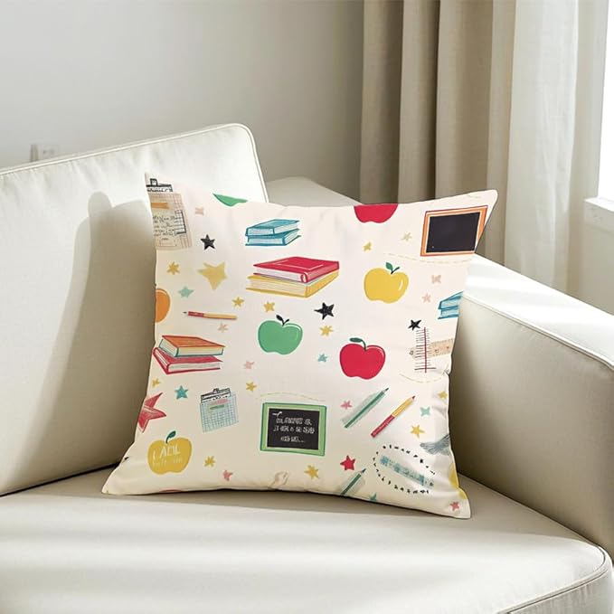 Cirzone Teacher Gifts for Women -18x18Inch Throw Pillow Cover Best Teacher Gifts with Gift Box Perfect Birthday Teachers' Day Gifts for Home Sofa Decor