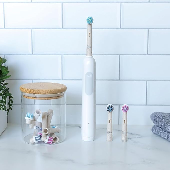 The Humble Co. Electric Toothbrush Heads – Replacement Heads Compatible with Oral B Toothbrush, Helps Remove Plaque and Eliminate Bad Breath (4pk)