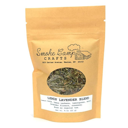 Smoke Camp Crafts Herbal Tea Blend - Lemon Lavender Blend, 3/4 oz (21 g) - Calming and Relaxing Looseleaf Tea