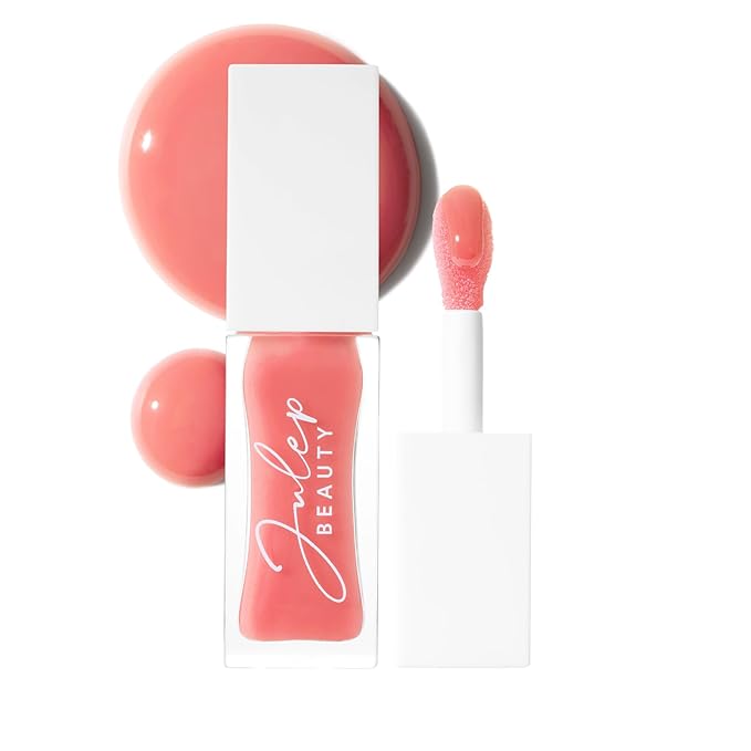 Julep So Plush Glossy Lip Oil – Hydrating Lip Tint with Apricot, Avocado & Jojoba Oils – Non-Sticky Shine, Moisturizing Lip Gloss for Soft, Nourished Lips – Vegan & Cruelty-Free (05 Fresh Peach)