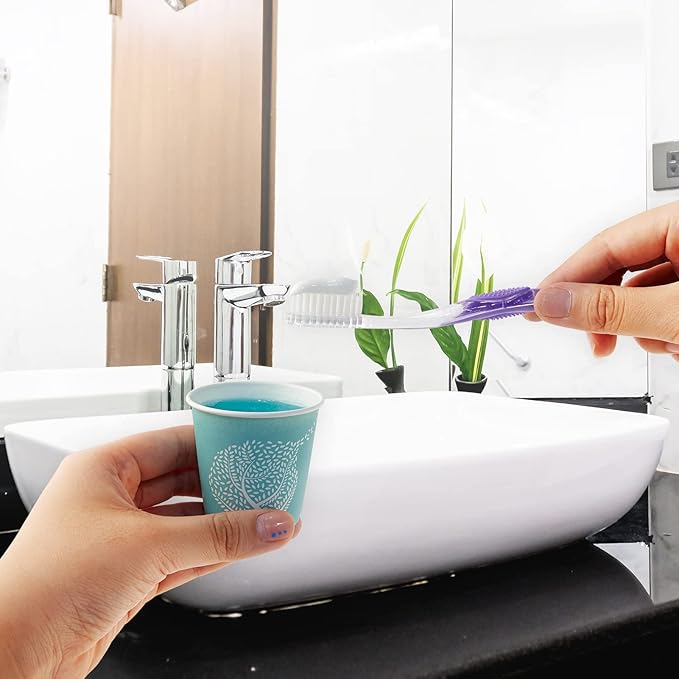 LITOPAK 300 Pack 3 oz Disposable Bathroom Cups, Colorful Small Disposable Paper Cups for Parties, Picnics, Barbecues, Travel and Events