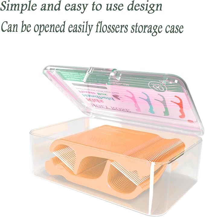 Holy Rose Kids Dental Floss Case 2 Box, Box 60 Count,Contains 120 Count Portable Floss Case Colorful Fun Floss for Teenagers, Kids, Boys, Girls.