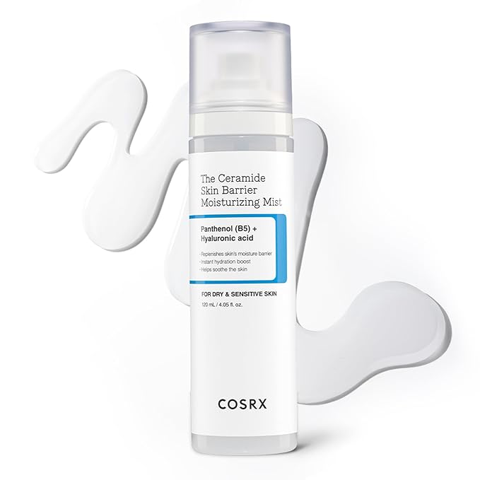COSRX Barrier Cream Face Mist - Milky Toner with Ceramide & Hyaluronic Acid, Hydrating and Soothing Facial Spray for All Skin Types, 4.06 fl.oz, Korean Skin Care, Stocking stuffers for women