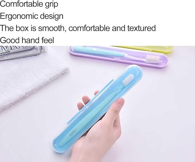 4 Packs Toothbrush Travel Case, Portable Toothbrush Holders - Compact Toothbrush Organizer, Breathable Plastic Toothbrush Travel Holder for Travel, Vacation, Camping, Gym, Business Trips, Office