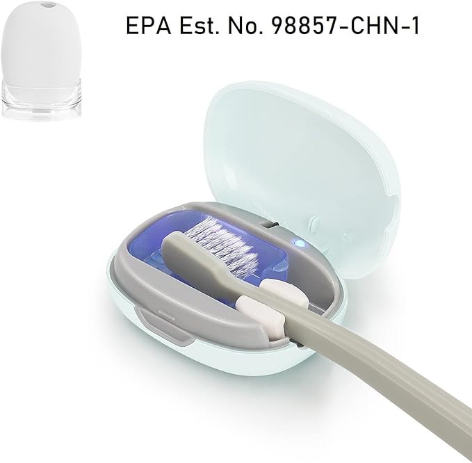 Toothbrush Holder, Toothbrush Cleaner Case, Portable USB Charging Toothbrush Cover with U V-C Light, Travel Toothbrush Holder