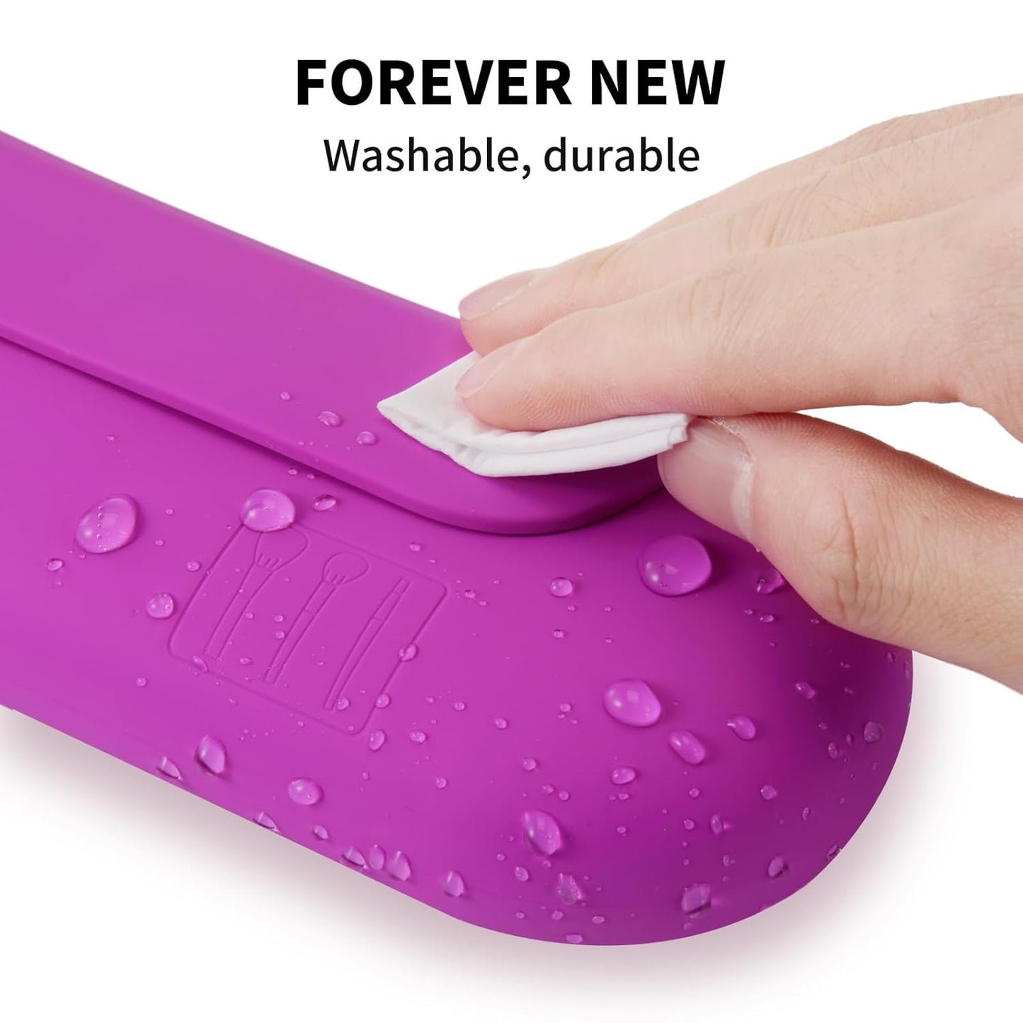 Silicone Makeup Brush Holder Travel Cosmetic Bag：Soft Portable Cosmetic Face Brushes Holder with Upgrade Anti-Fall Out Magnetic Closure, Large Travel Makeup Brush Case - Bright Pink