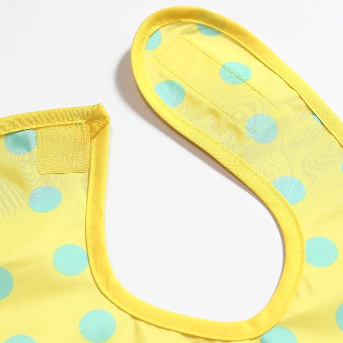 Full Coverage Waterproof Feeding Bib for Toddlers – Extra Long Apron Bib for Mealtime, Self-Feeding, High Chairn