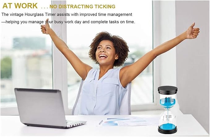 Sand Timer 1 Minute Hourglass Timer： Colorful Sand Watch 1 Minute, Small Blue Sand Clock one Minute, Plastic Hour Glass Sandglass Timer for Kids, Games, Classroom, Kitchen, Decoration