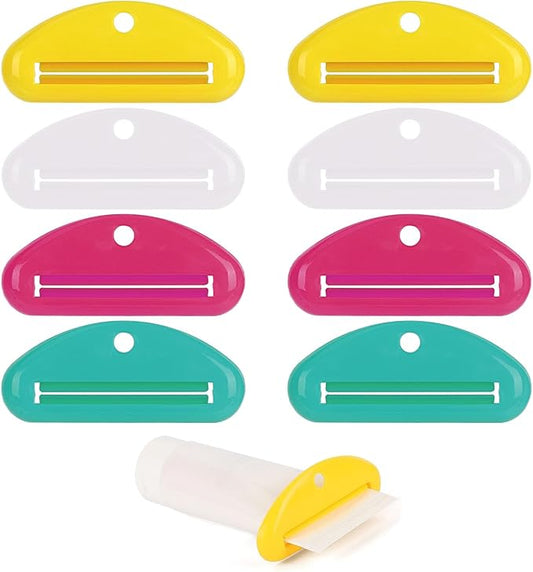 8Pcs Toothpaste Tube Squeezer Dispenser for Toothpaste Cream Cosmetics and Paint (Colorful)
