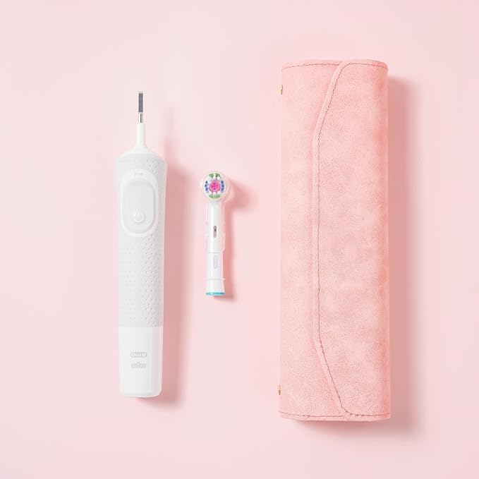 Leather toothbrush travel case, suitable for Oral-B/Oral-B Pro/Philips Sonicare electric toothbrushes, portable magnetic opening and closing protective bag