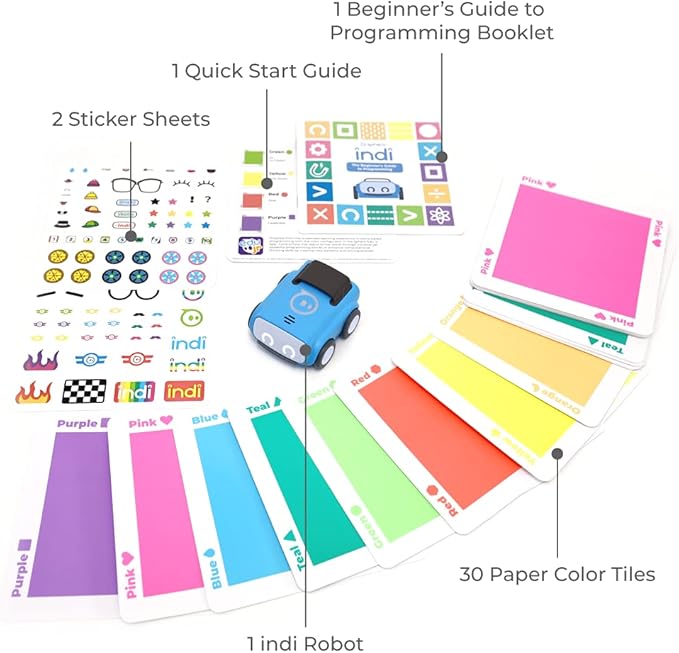 Sphero Indi at-Home Learning Kit - Screenless Coding Robot for Kids 4+ - Build Mazes, Learn Computational Thinking - Problem Solve Like an Engineer - Educational STEM Toy for Creative Minds