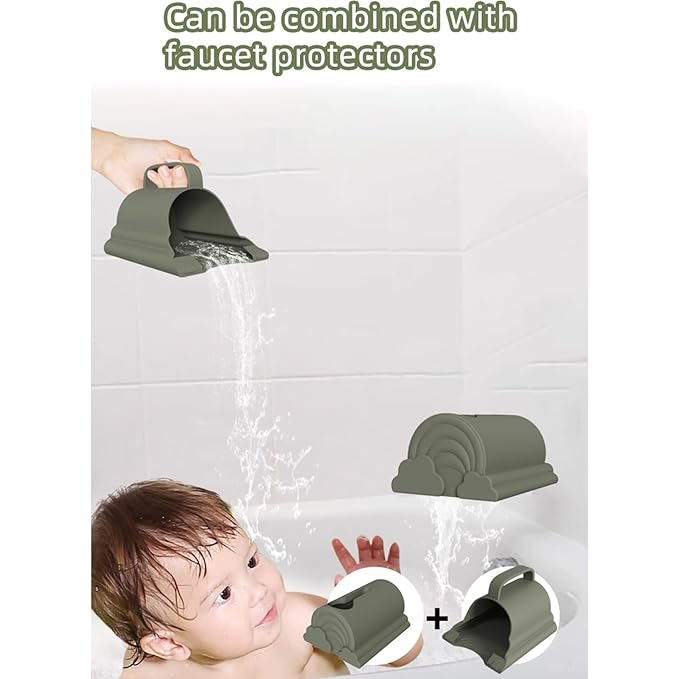 Baby Bath Rinse Cup Silicone Baby Shampoo Rinser Hair Shampoo Rinser Portable Bathing Tool For Kids Toddler Body Washing Baby Bath Rinse Cup Portable Baby Bath Cup Baby Shampoo Rinser Gift For Toddler