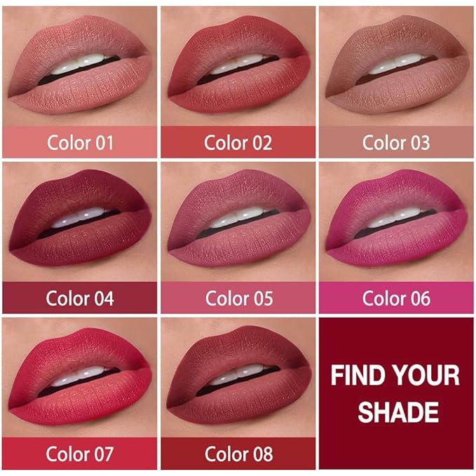 evpct 3Pcs Warm Pink Real Nude Mauve Gradient Matte Lipstick Lip Liner Combo Set for Older Women Long Lasting Waterproof, Lips Stick Crayon Cream Lip Liner Lipstick Combo Makeup, Flawless Ombre Effect