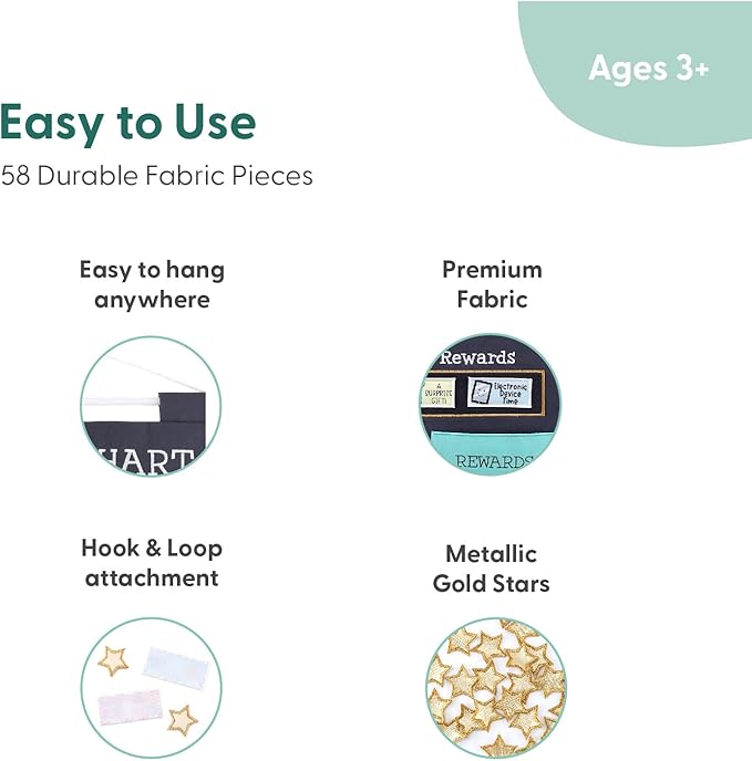 The Peanutshell Learning Calendar Wall Chart - Homeschool Supplies, Interactive Pocket Chart for Toddlers & Kids - Preschool Learning Activity Board, Circle Time Board for Classroom - My First Chore