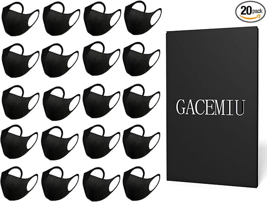 20 Pack Face Mask Unisex Washable and Reusable Comfortable Face Protection from Dust Pollen Pet Dander Fashionable Anti-Smog