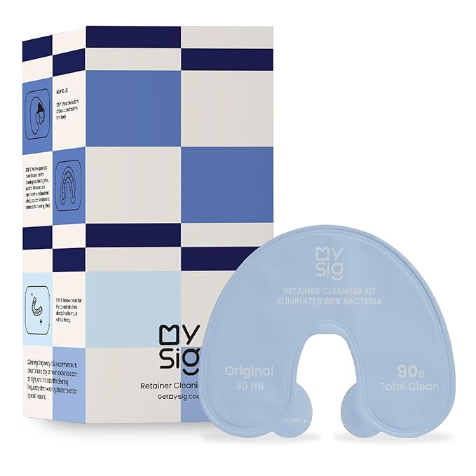 Denture Cleaner, Retainer Cleanser, Clear Retainer Cleaner, Portable Retainer Cleaning Kit for Travel School Office, 90-Second Quick Clean Denture Cleaners, Minty Fresh & Clean, 30ml (12PCS)